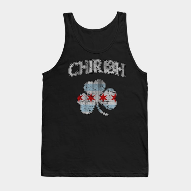 Chirish Chicago Flag Shamrock Tank Top by E